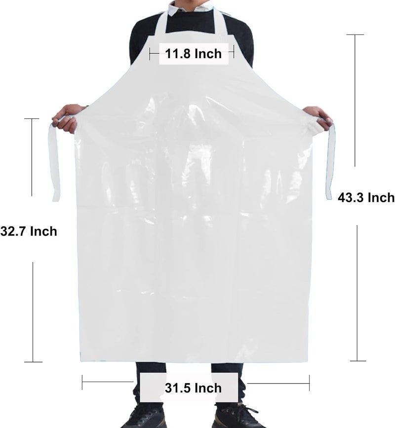 ELEBOX Waterproof Oil Proof Bib Apron Utility Apron Chemical Resistant Apron with Sleeve Work Apron Ultra Lightweight - Image 2